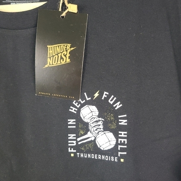 NEW THUNDER NOISE Black FUN IN HELL T-Shirt  Mens Sz US XL, EU XXL NWT MSRP $37 - Picture 3 of 7